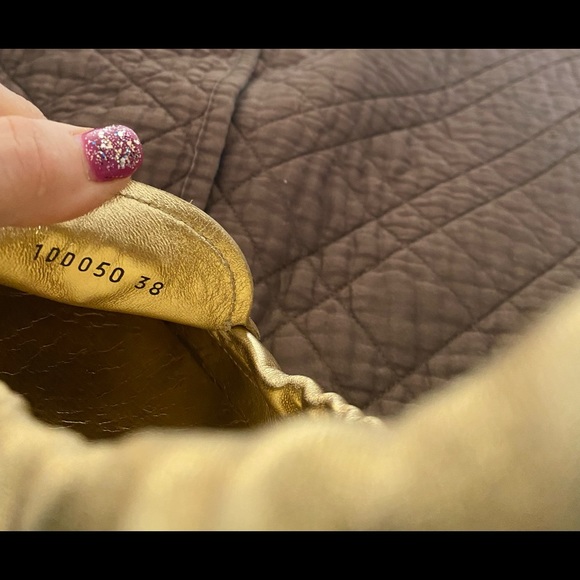 100% Auth PRADA Calzature Donna Nappa Flats Loafers | Platino Gold | 38 (7/7.5) - Picture 5 of 16